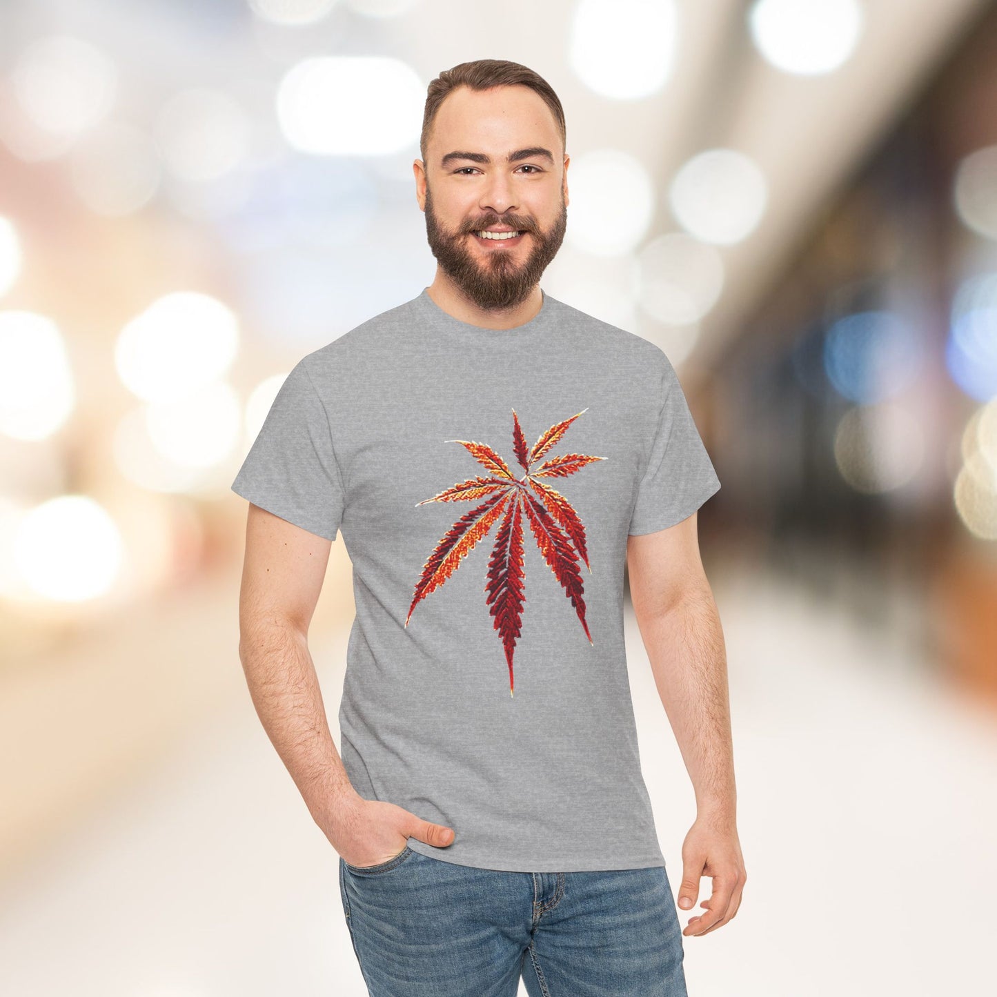 Relaxing-Leaf Heavy Cotton Tee