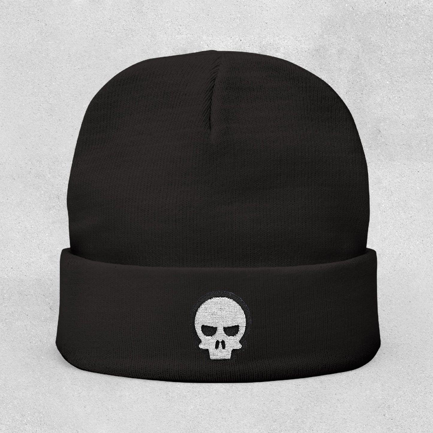 Skull Knit Beanie (Embroidery)