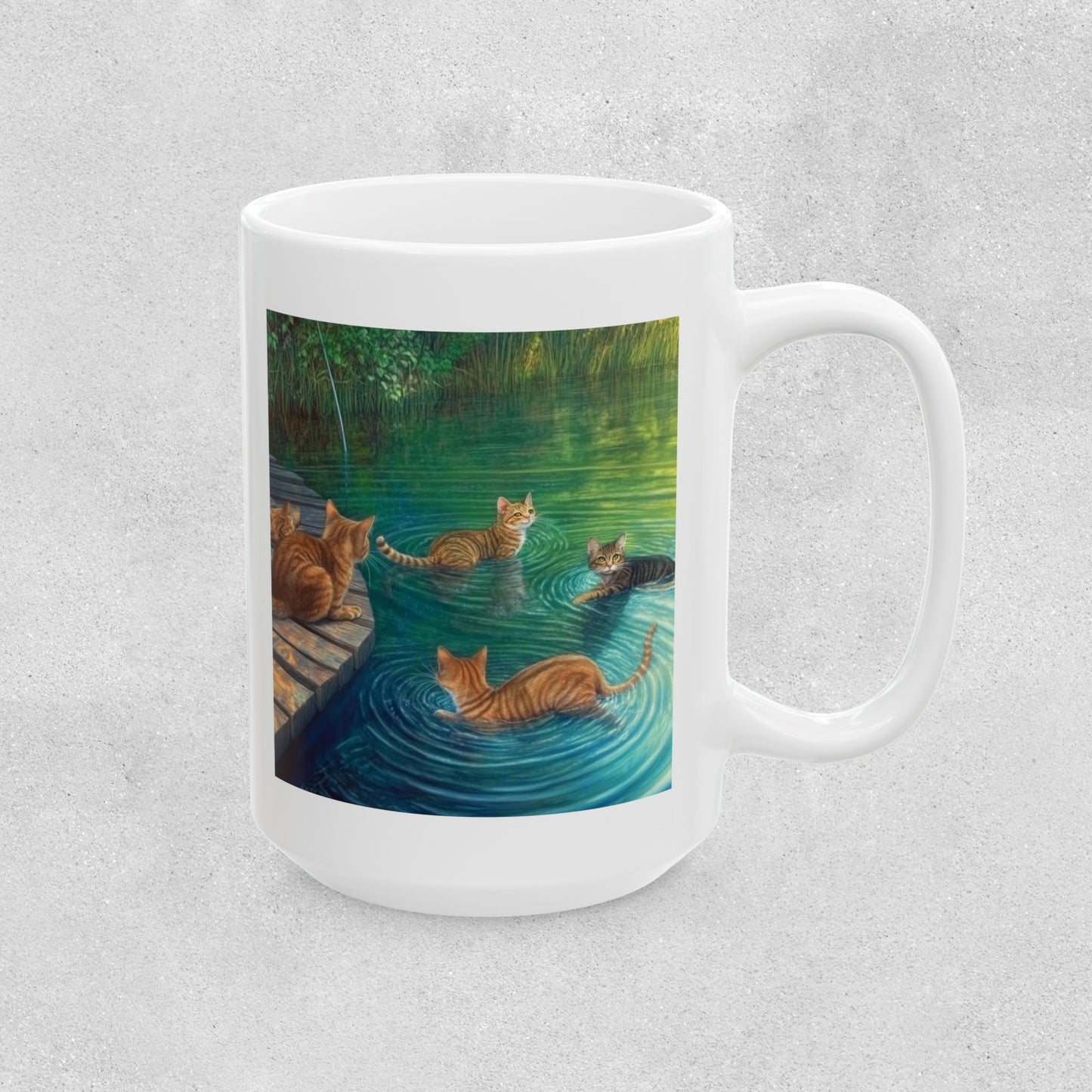 Serene Cat Lover's Ceramic Mug - 11oz & 15oz