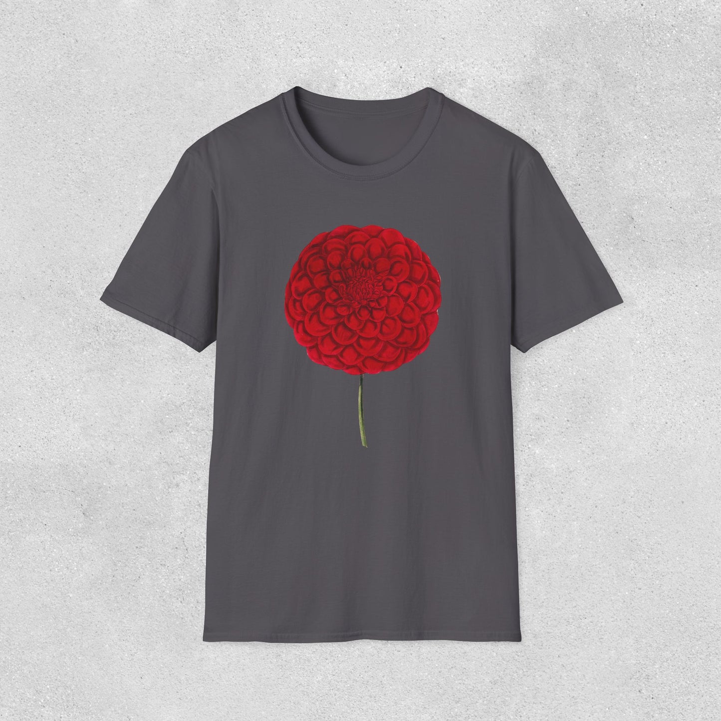 Red Dahlia Softstyle T-Shirt