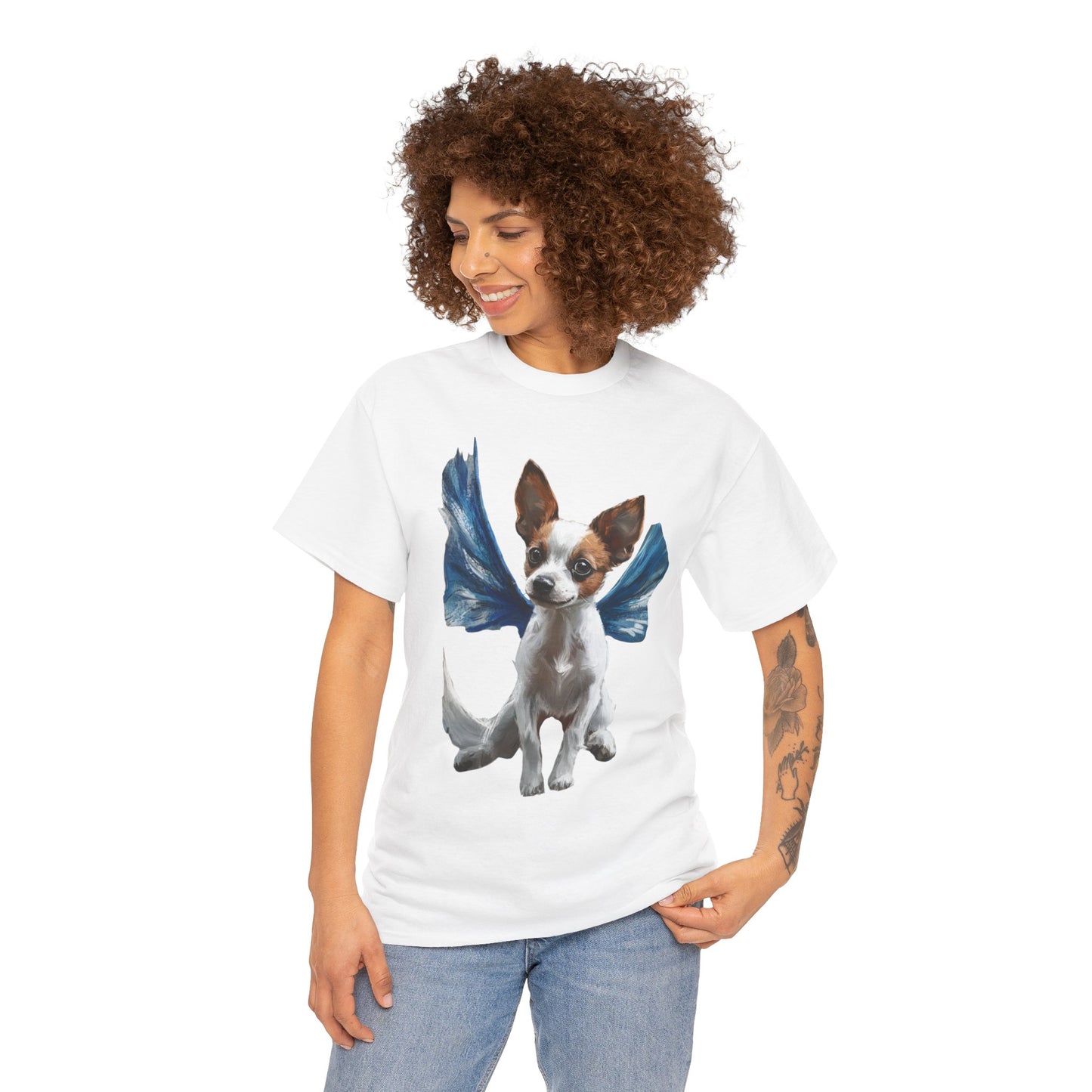 Winged Dog Graphic Heavy Cotton Tee