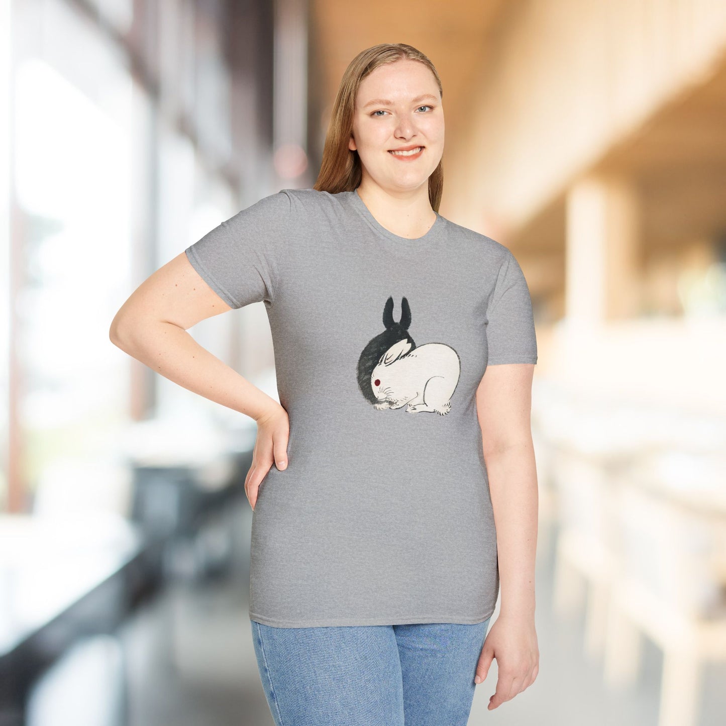 Artistic Bunny Unisex Softstyle T-Shirt