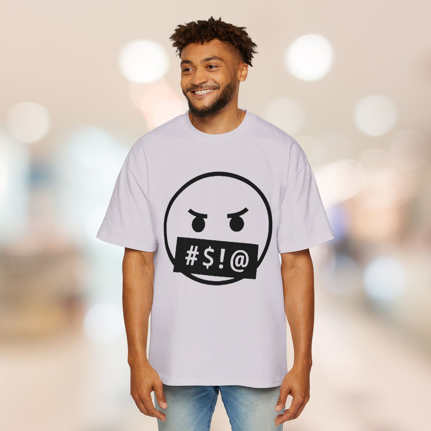 Foul Mouth Men's Oversized Bold Graphic Tee