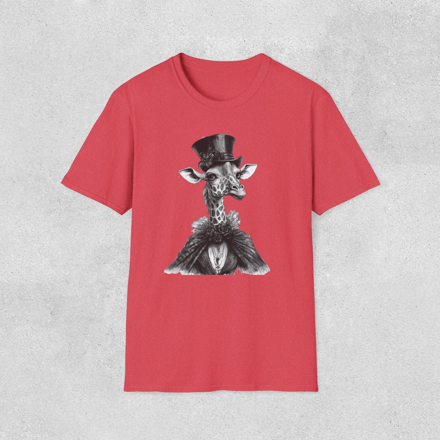 Vintage Giraffe Gentleman Softstyle T-Shirt