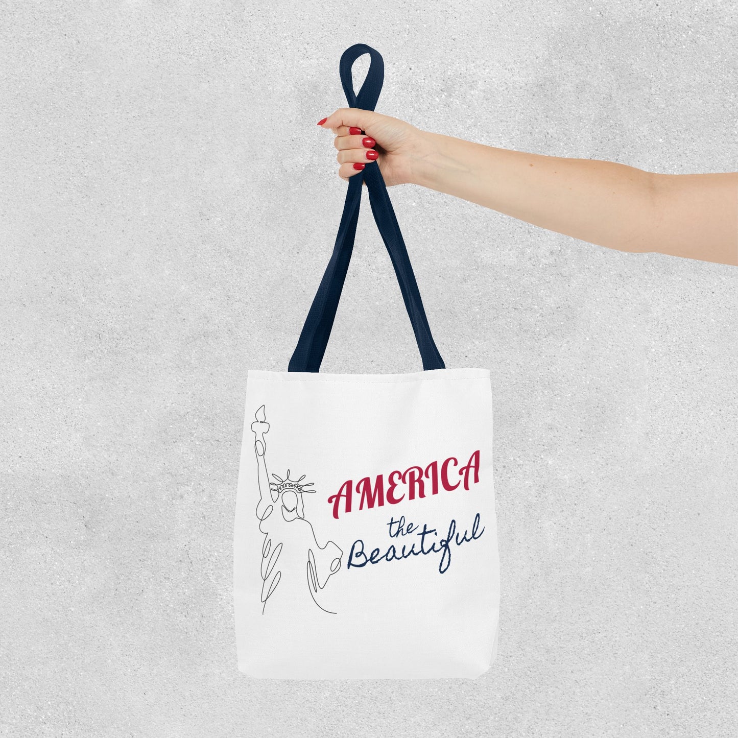 America the Beautiful Patriotic Tote Bag