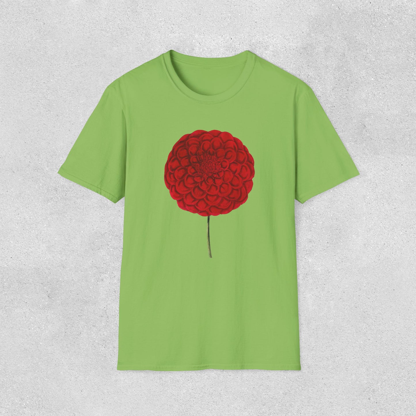 Red Dahlia Softstyle T-Shirt
