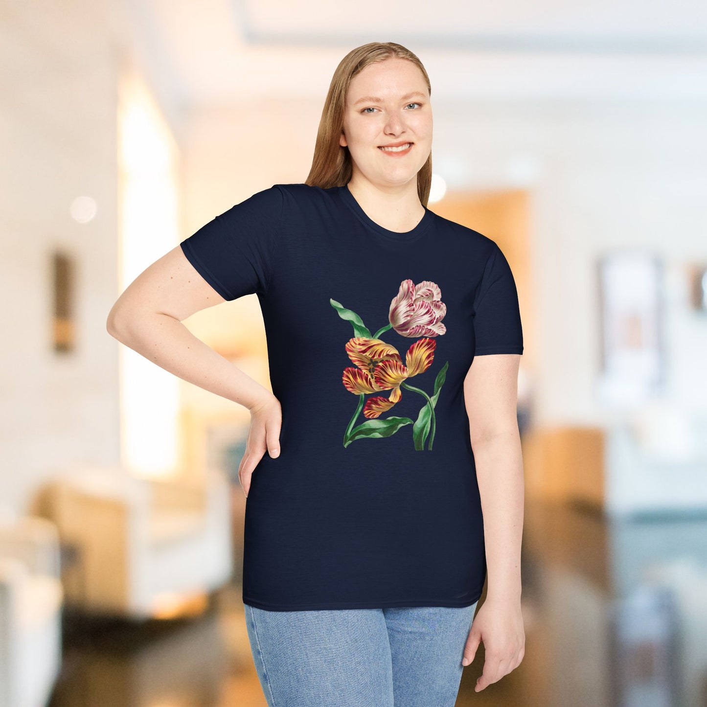 Two Tulips Artistic Softstyle T-Shirt