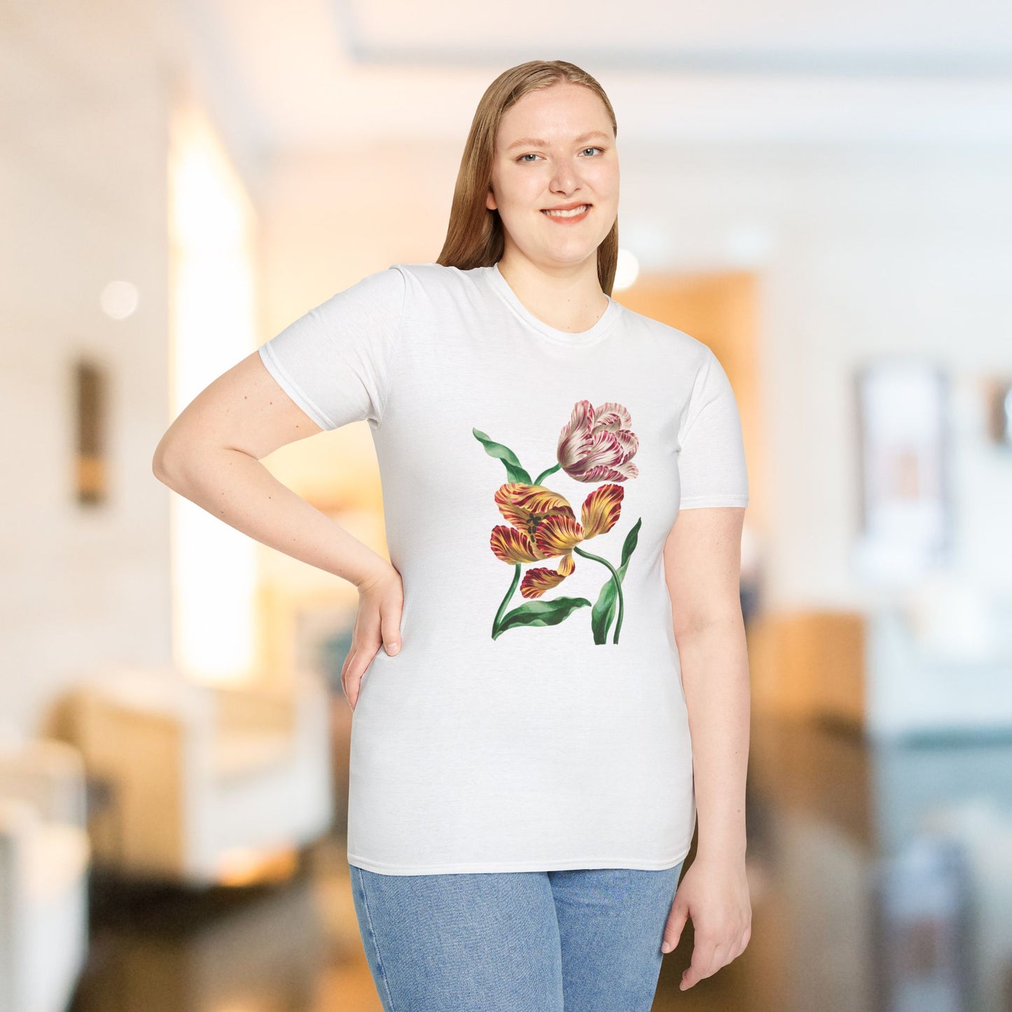 Two Tulips Artistic Softstyle T-Shirt