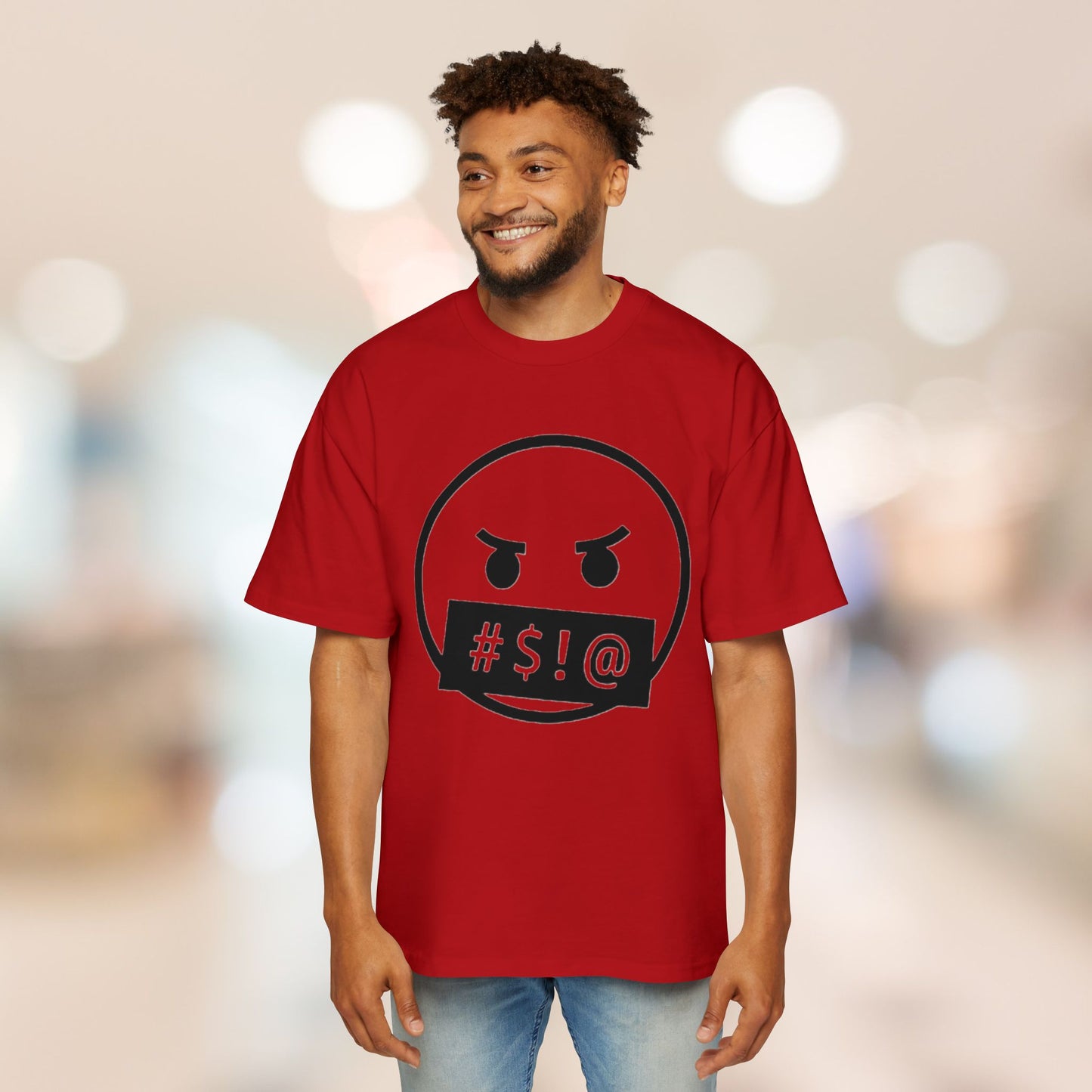 Foul Mouth Men's Oversized Bold Graphic Tee
