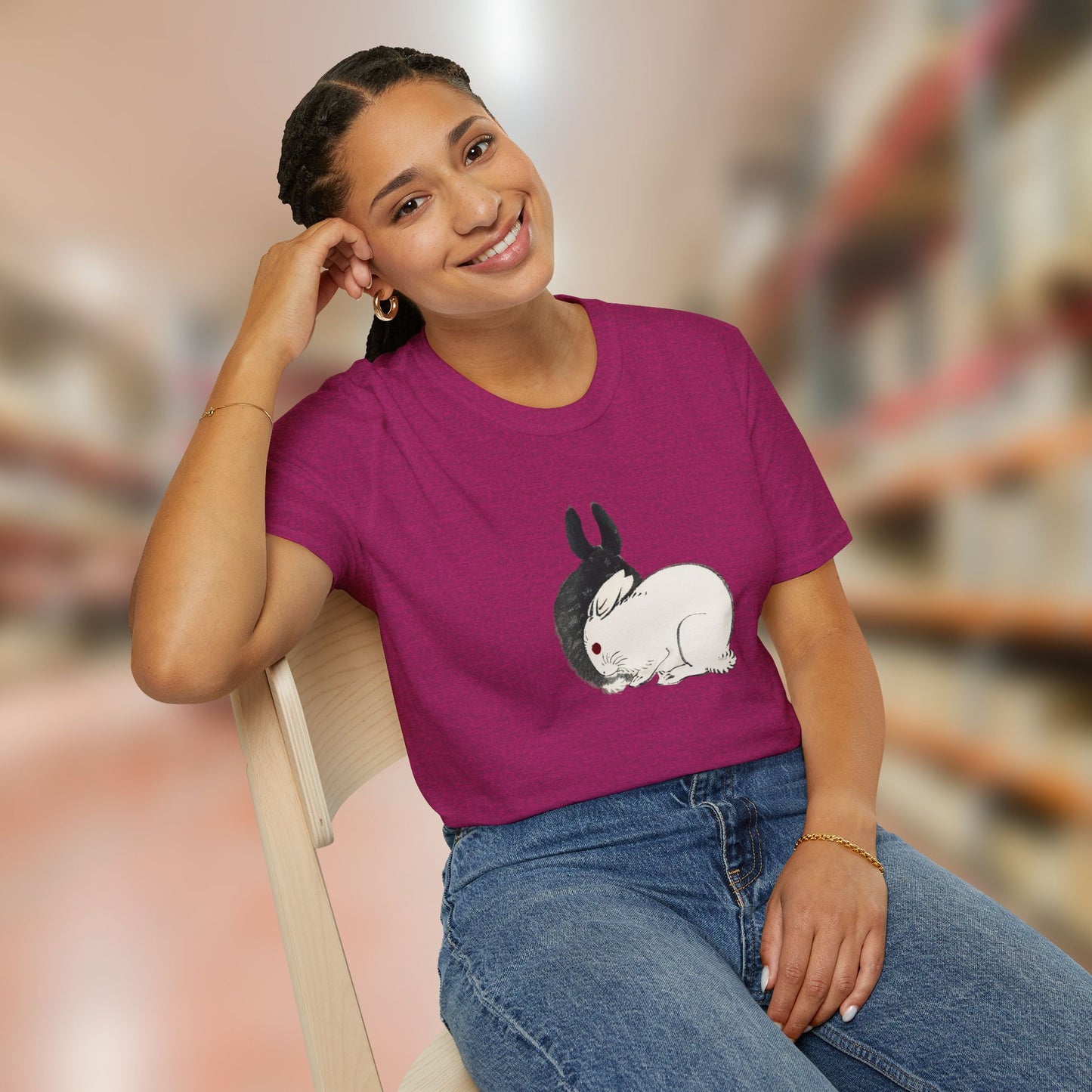 Artistic Bunny Unisex Softstyle T-Shirt