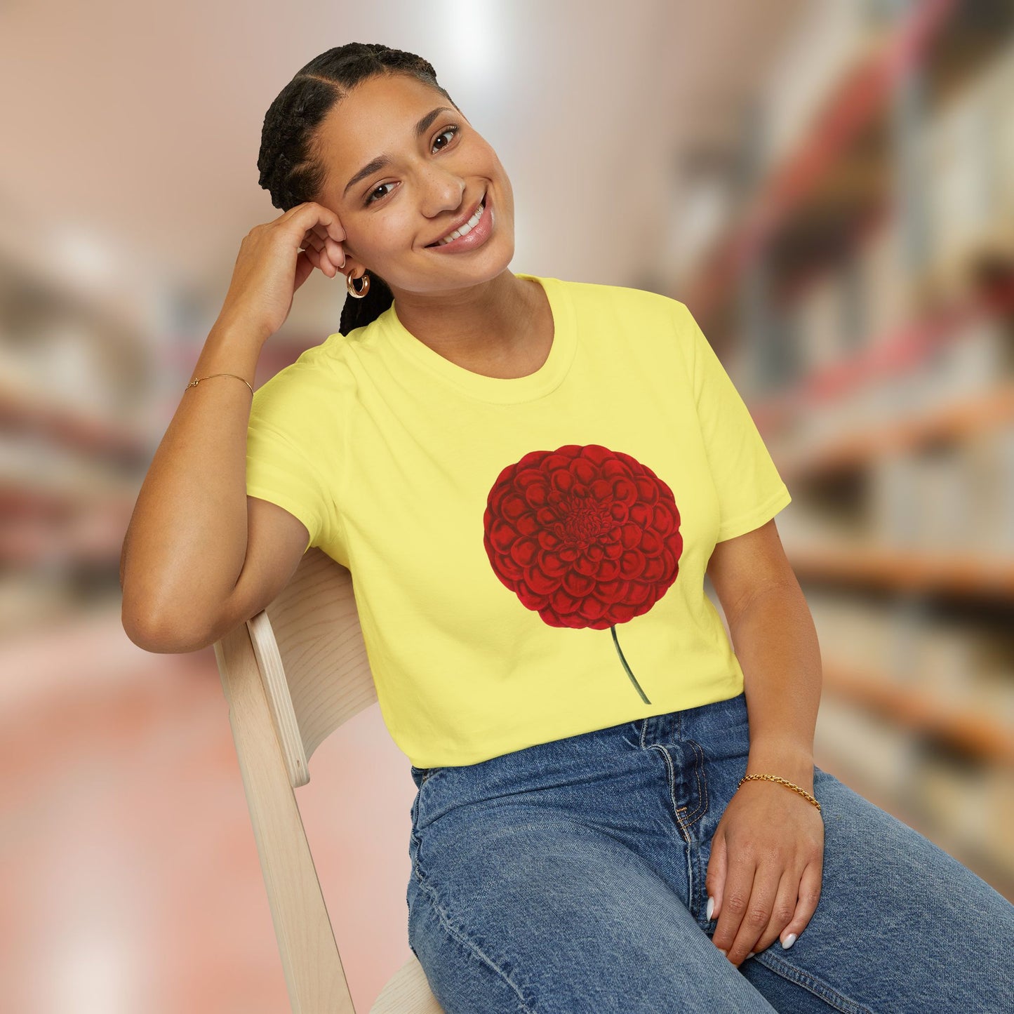 Red Dahlia Softstyle T-Shirt