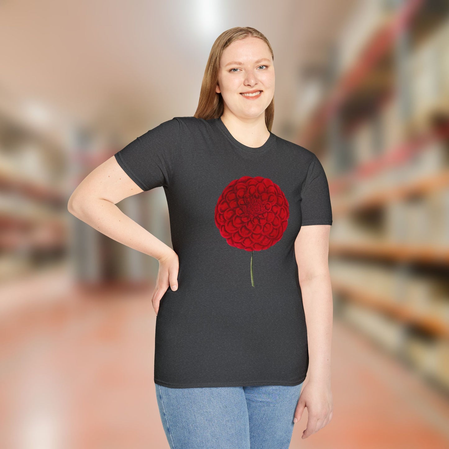 Red Dahlia Softstyle T-Shirt