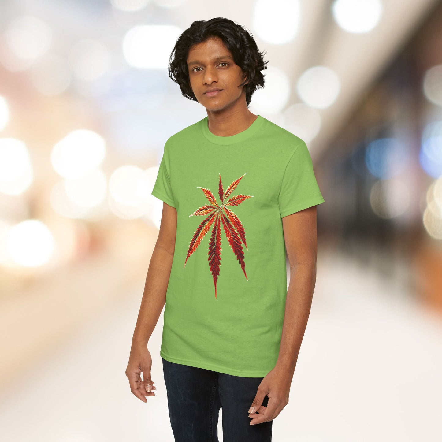 Relaxing-Leaf Heavy Cotton Tee