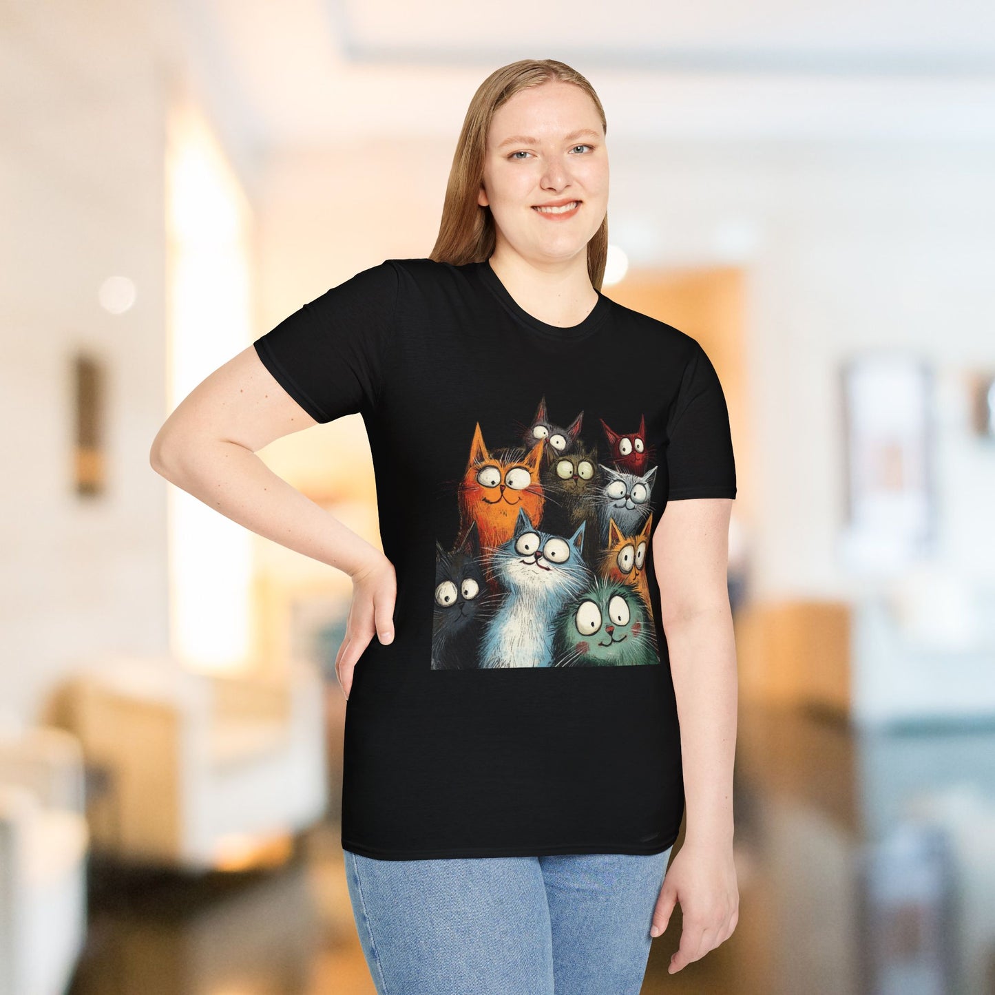 Staring at You Cat Graphic T-Shirt