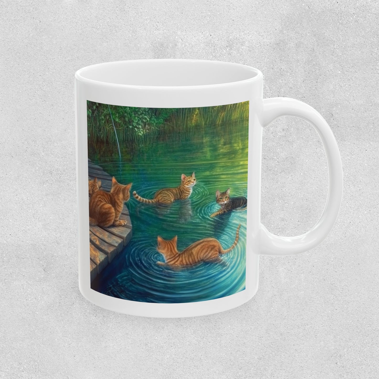 Serene Cat Lover's Ceramic Mug - 11oz & 15oz