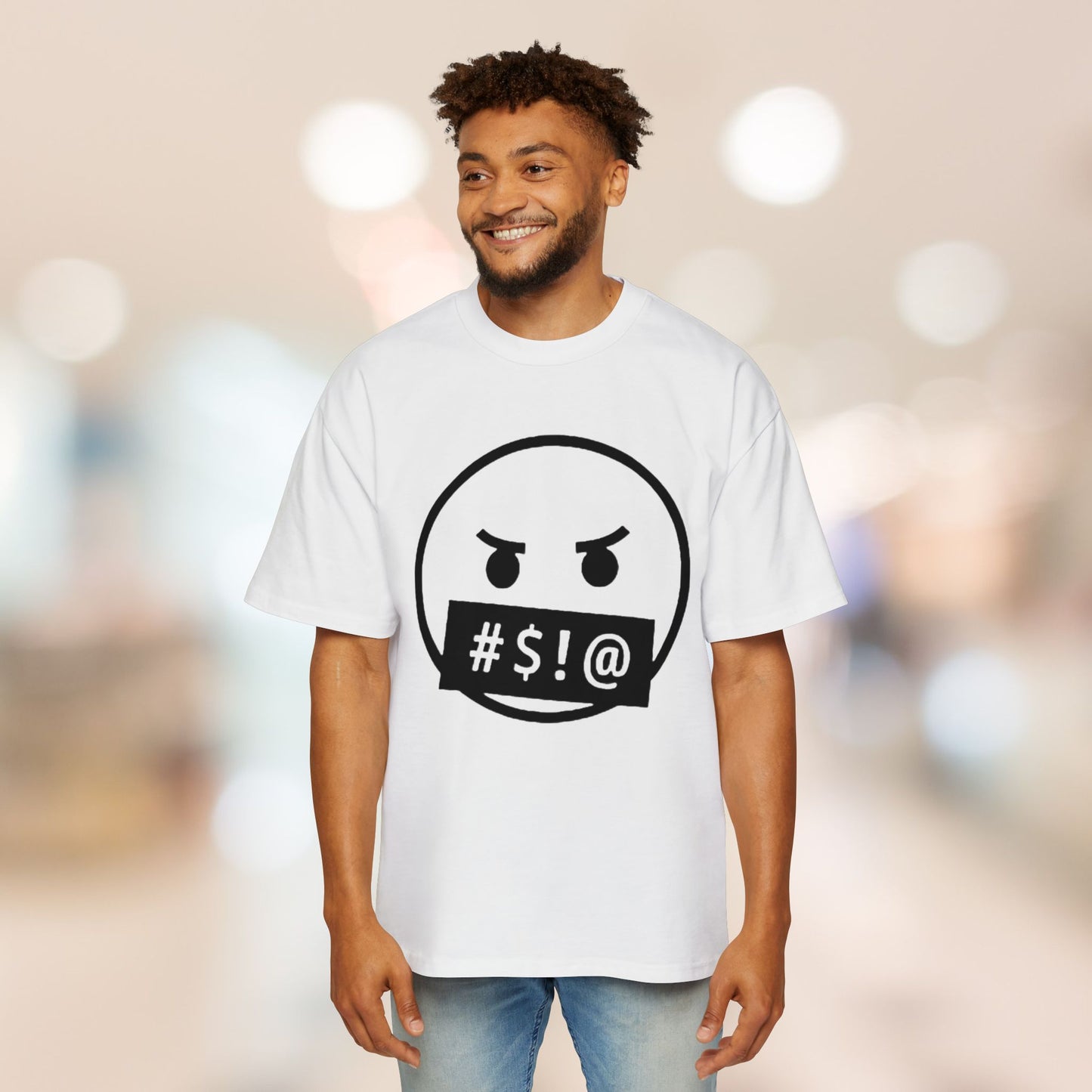 Foul Mouth Men's Oversized Bold Graphic Tee