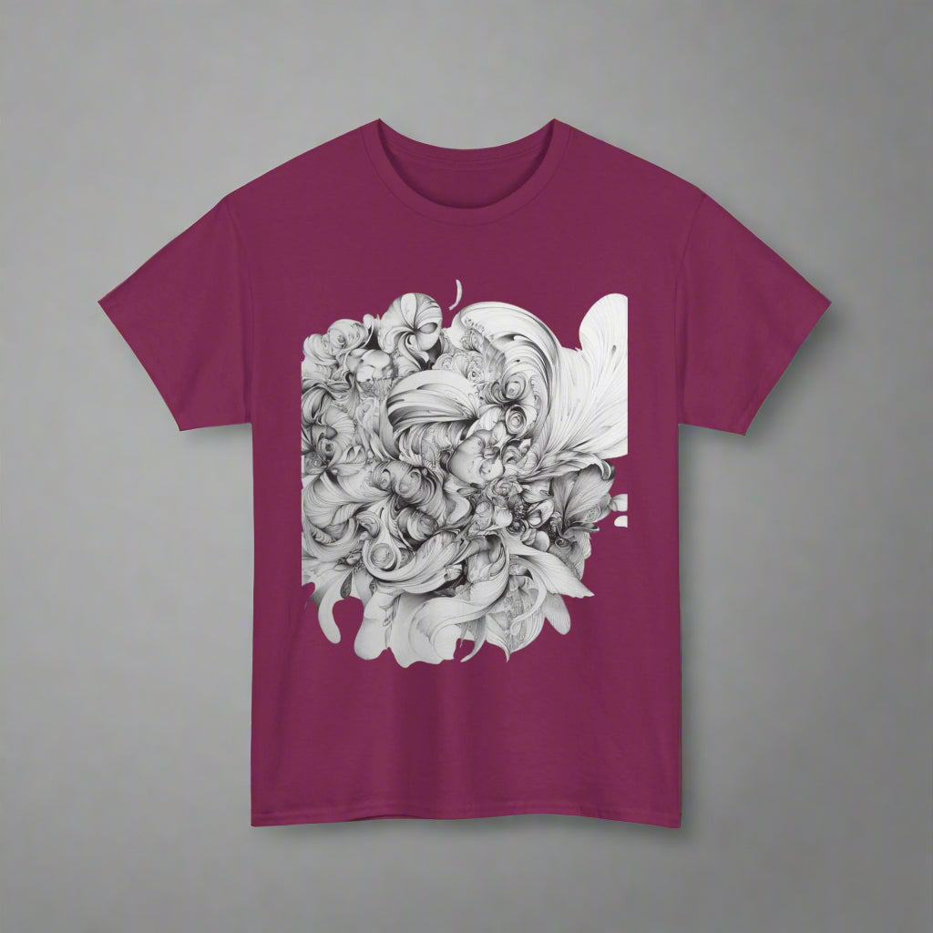 Unique Artistic Floral Unisex Heavy Cotton Tee