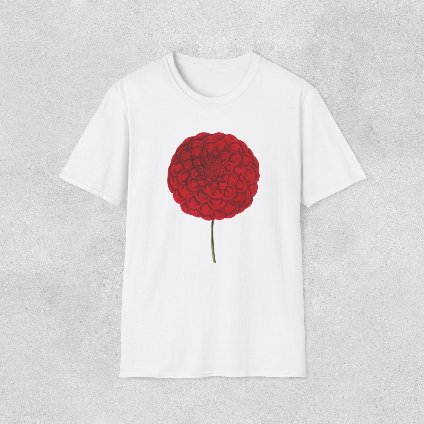 Red Dahlia Softstyle T-Shirt