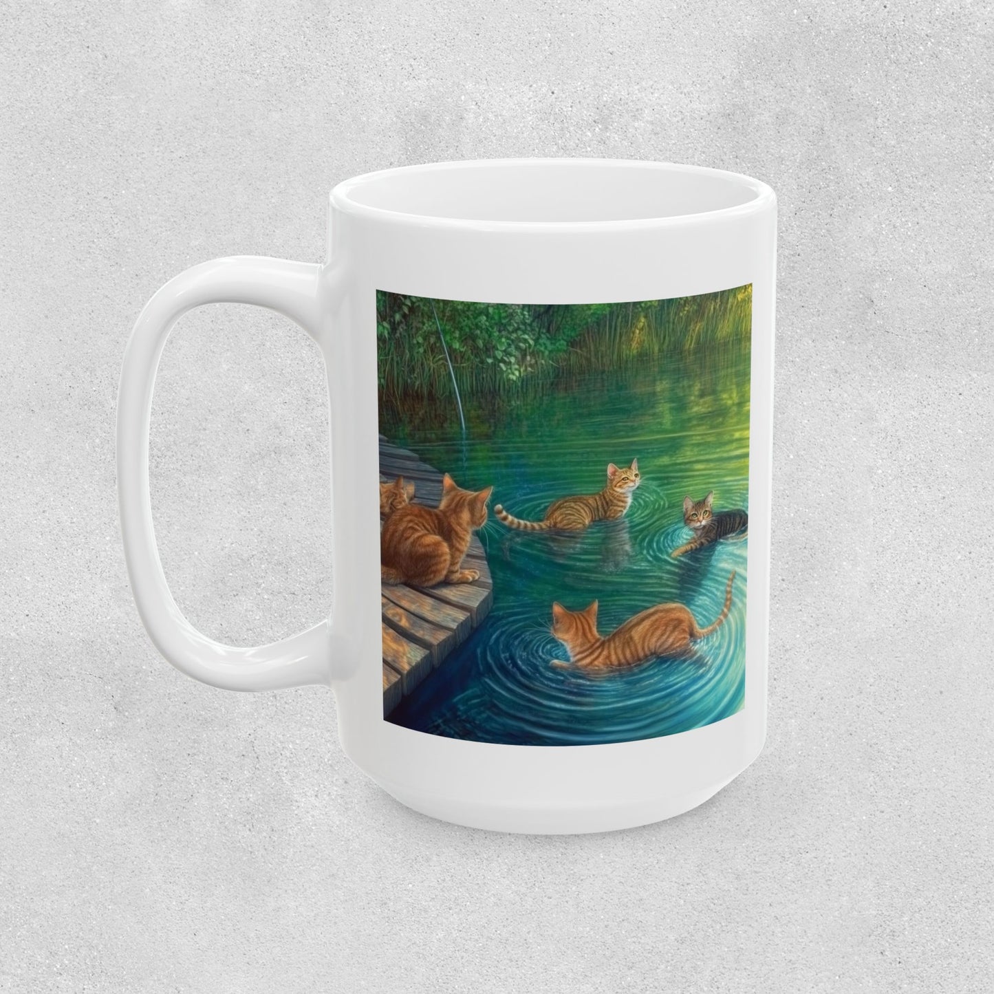 Serene Cat Lover's Ceramic Mug - 11oz & 15oz