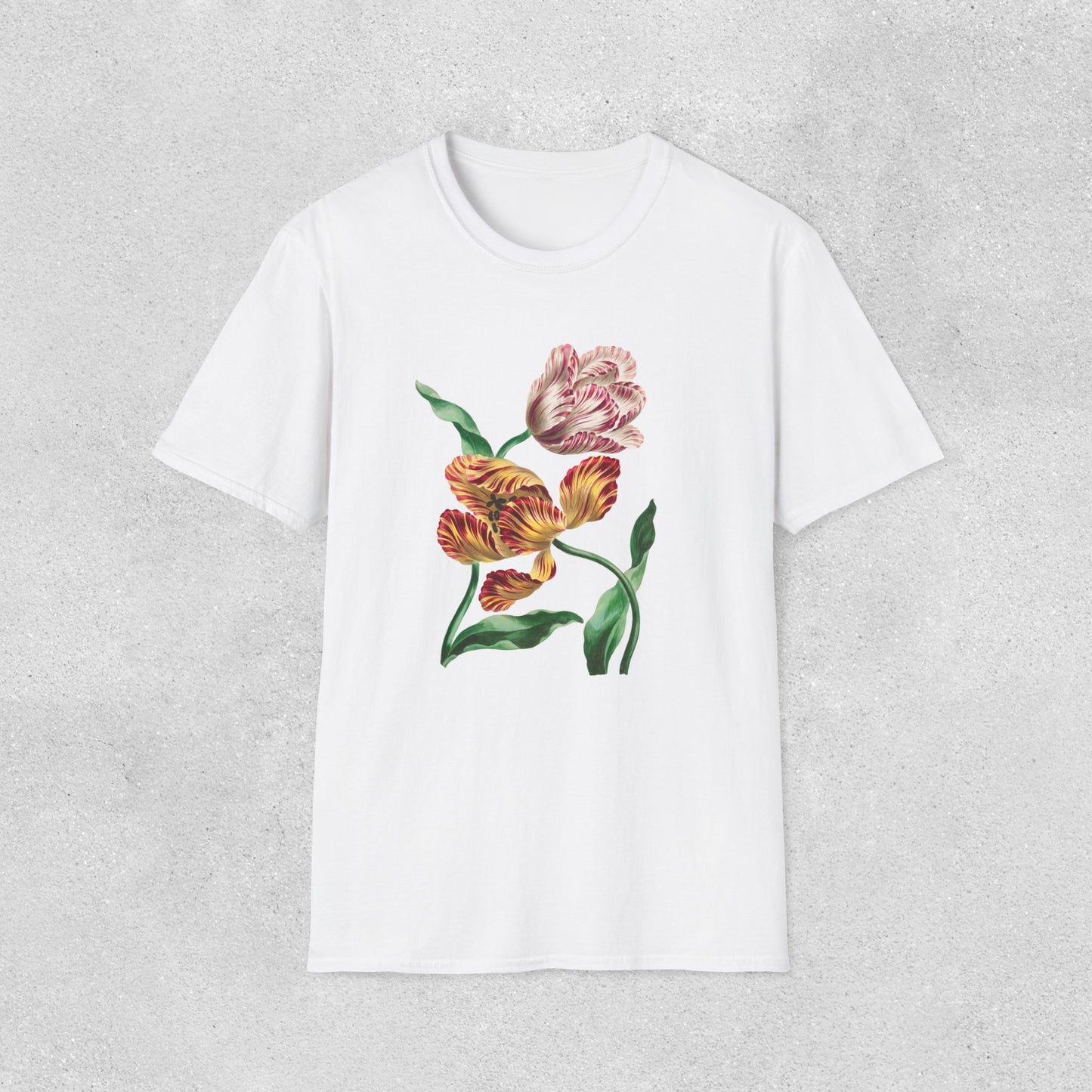 Two Tulips Artistic Softstyle T-Shirt