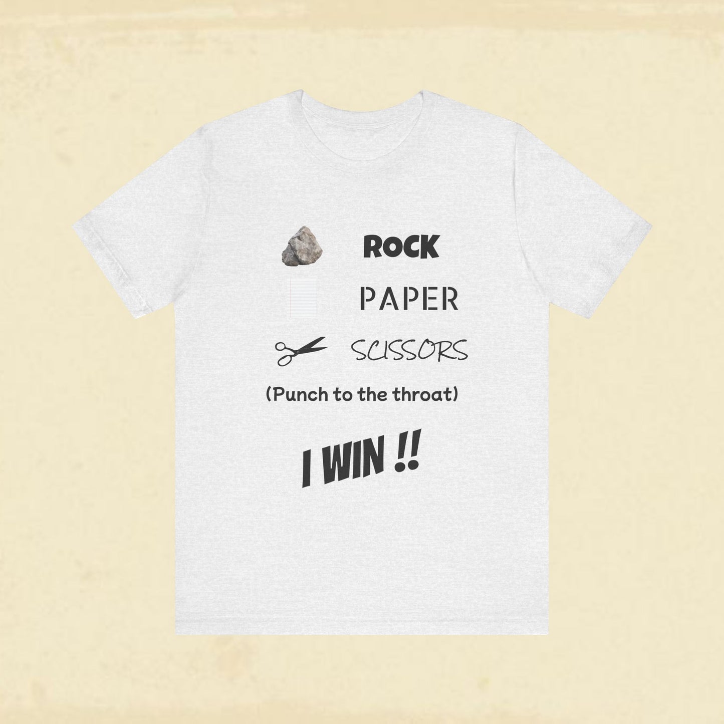 I Win! Rock Paper Scissors Tee