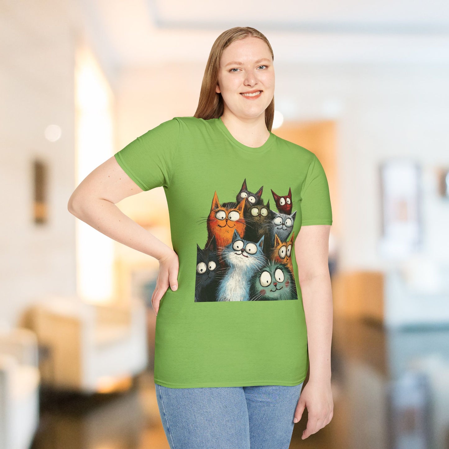 Staring at You Cat Graphic T-Shirt