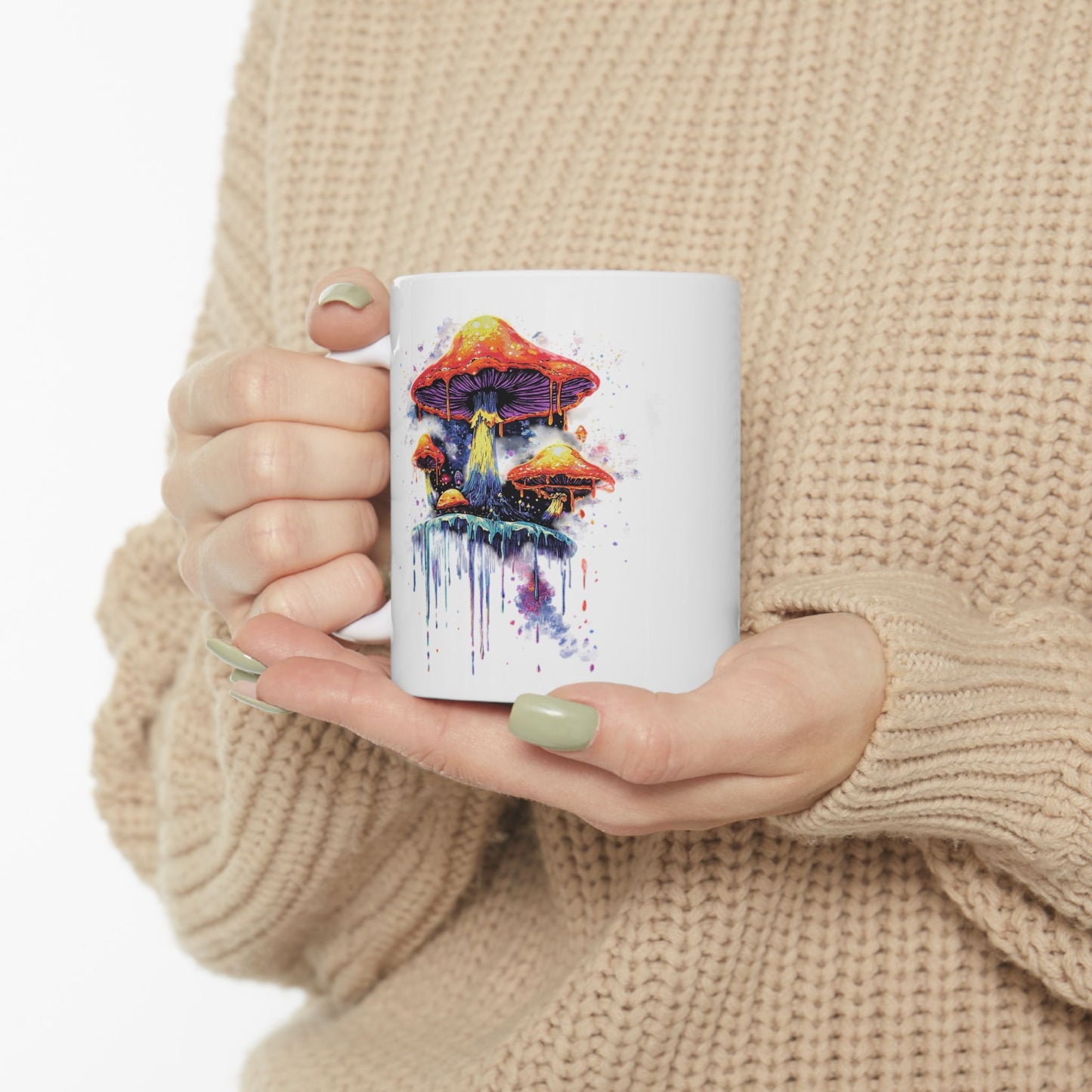 Mushroom Melt Artistic Ceramic Mug (11oz & 15oz)