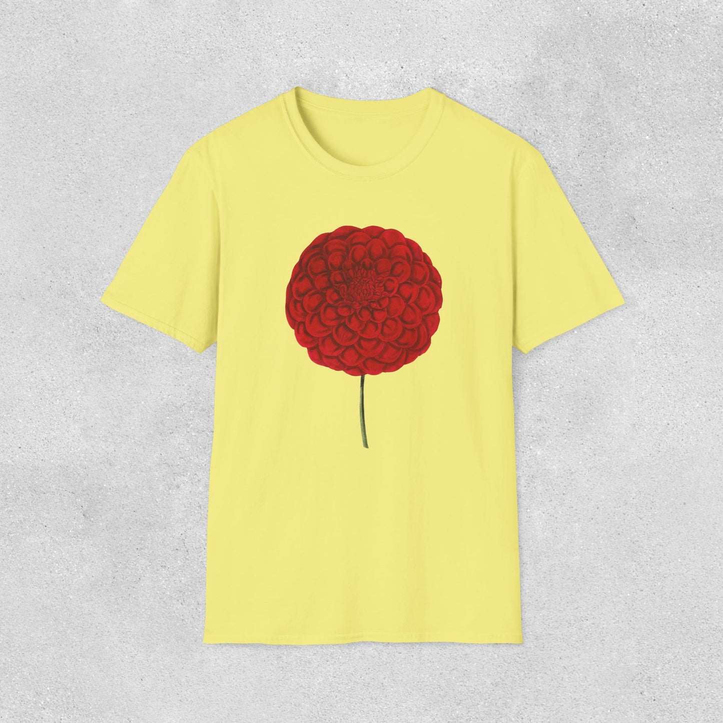 Red Dahlia Softstyle T-Shirt