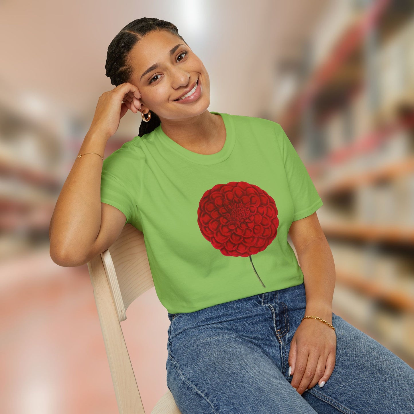 Red Dahlia Softstyle T-Shirt