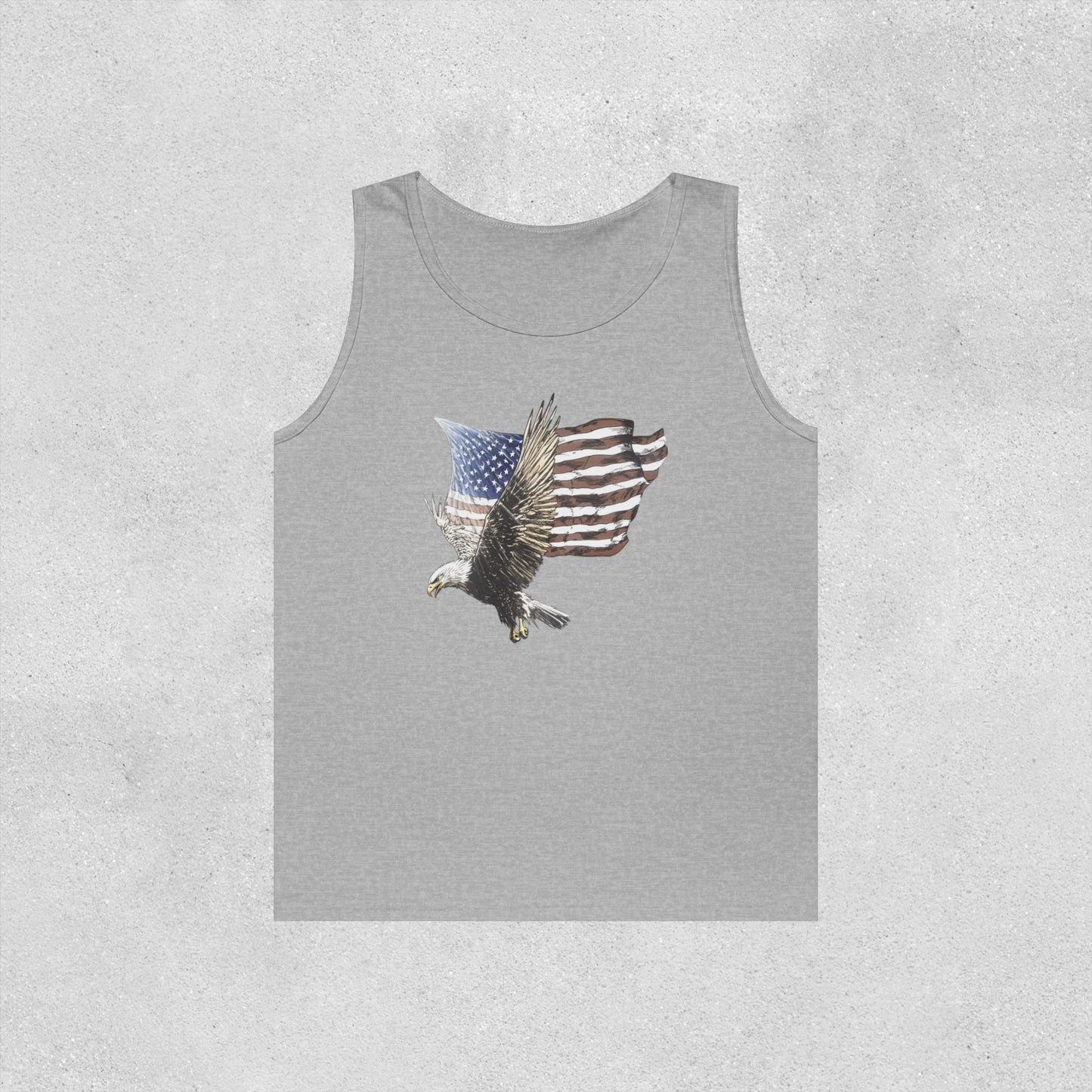 Eagle Flying Flag Heavy Cotton Tank Top