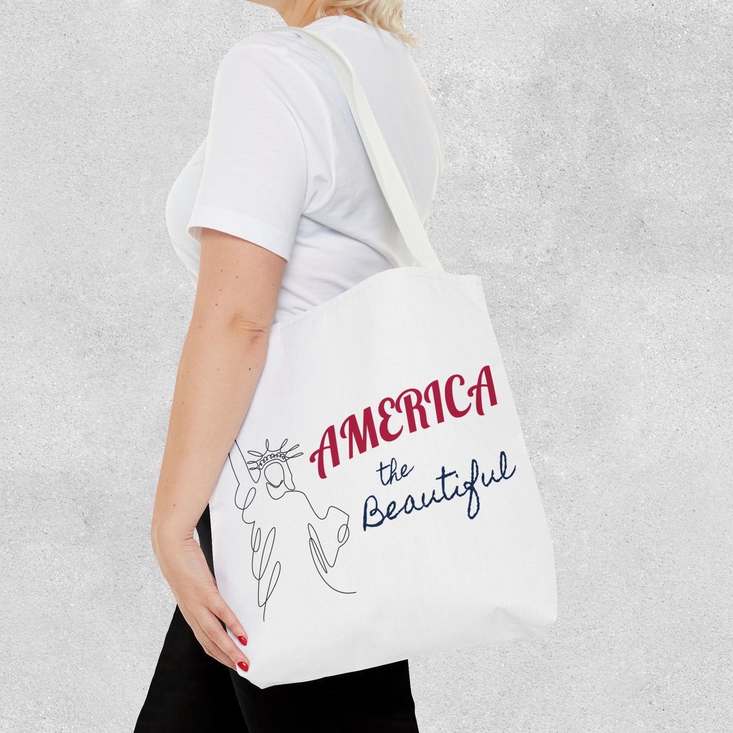 America the Beautiful Patriotic Tote Bag