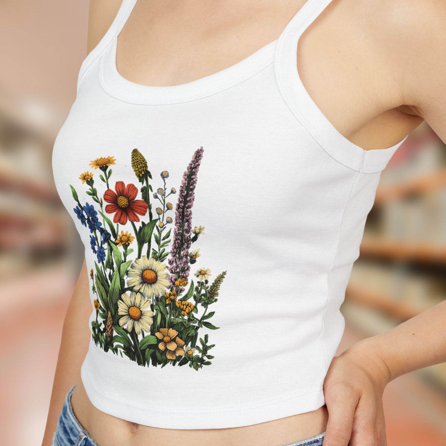 Wildflower Bouquet Strap Tank Top