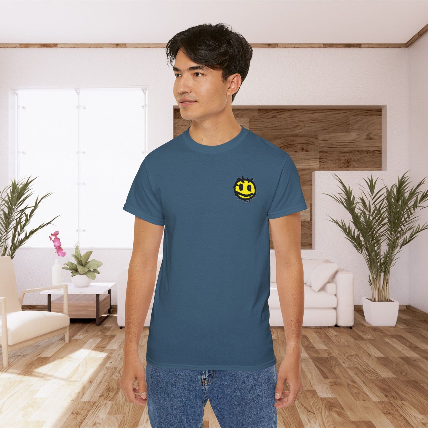 Irritated Smiley Face Cotton Tee