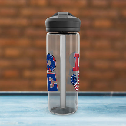 Patriotic Love Water Bottle - 20oz/25oz