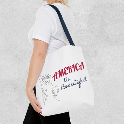America the Beautiful Patriotic Tote Bag