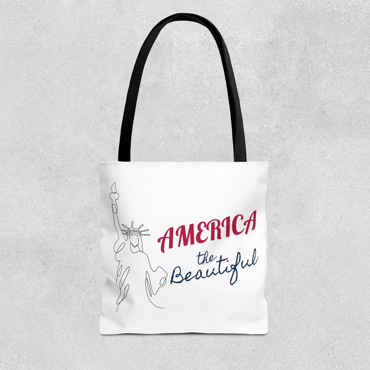 America the Beautiful Patriotic Tote Bag
