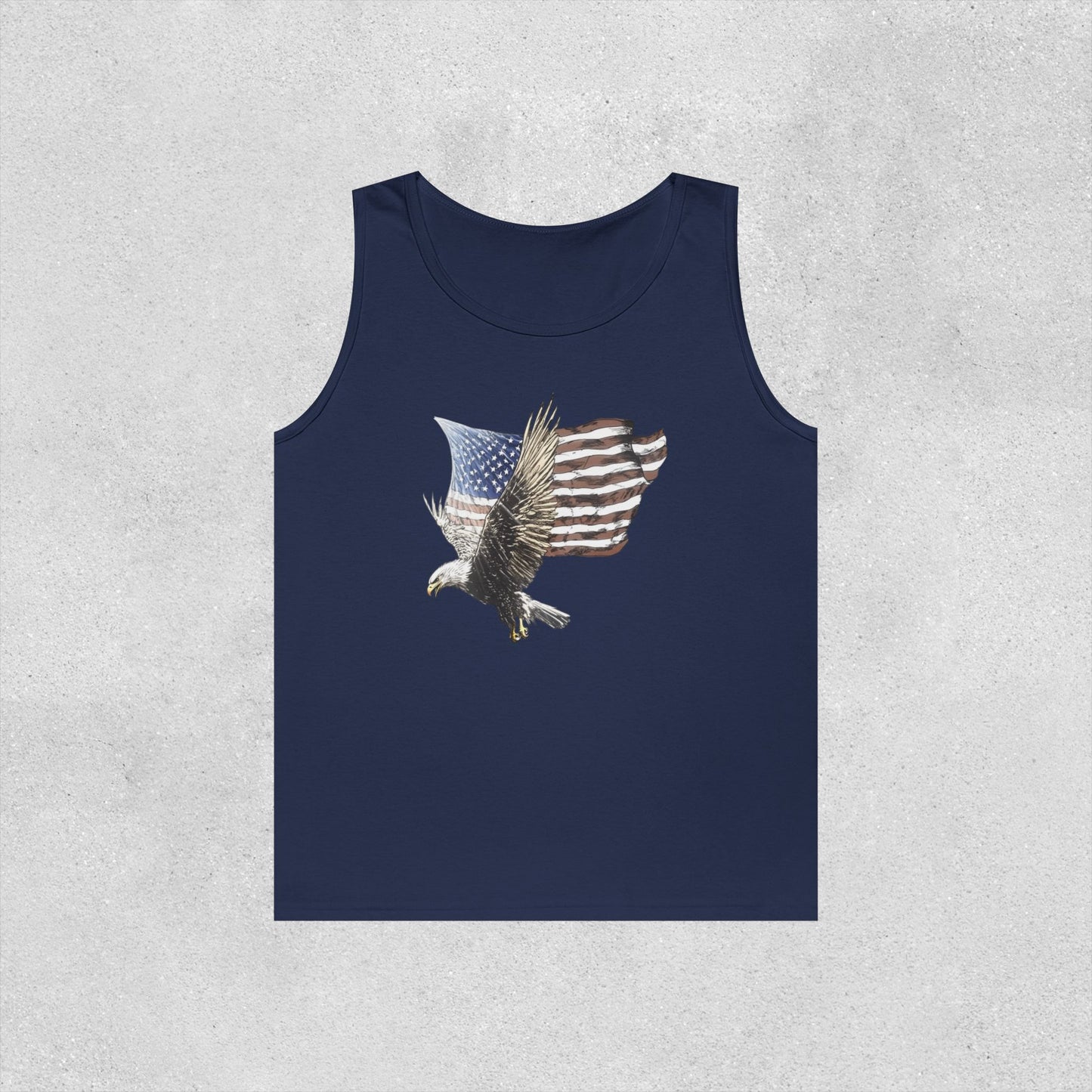 Eagle Flying Flag Heavy Cotton Tank Top