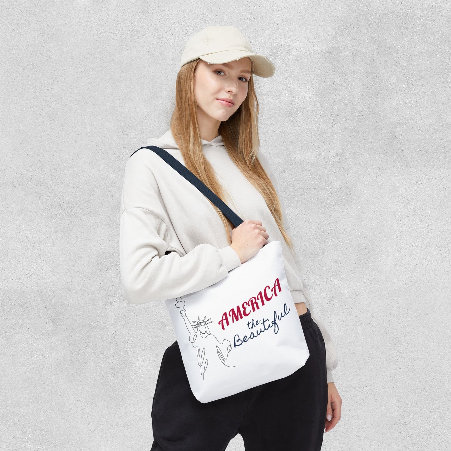 America the Beautiful Patriotic Tote Bag
