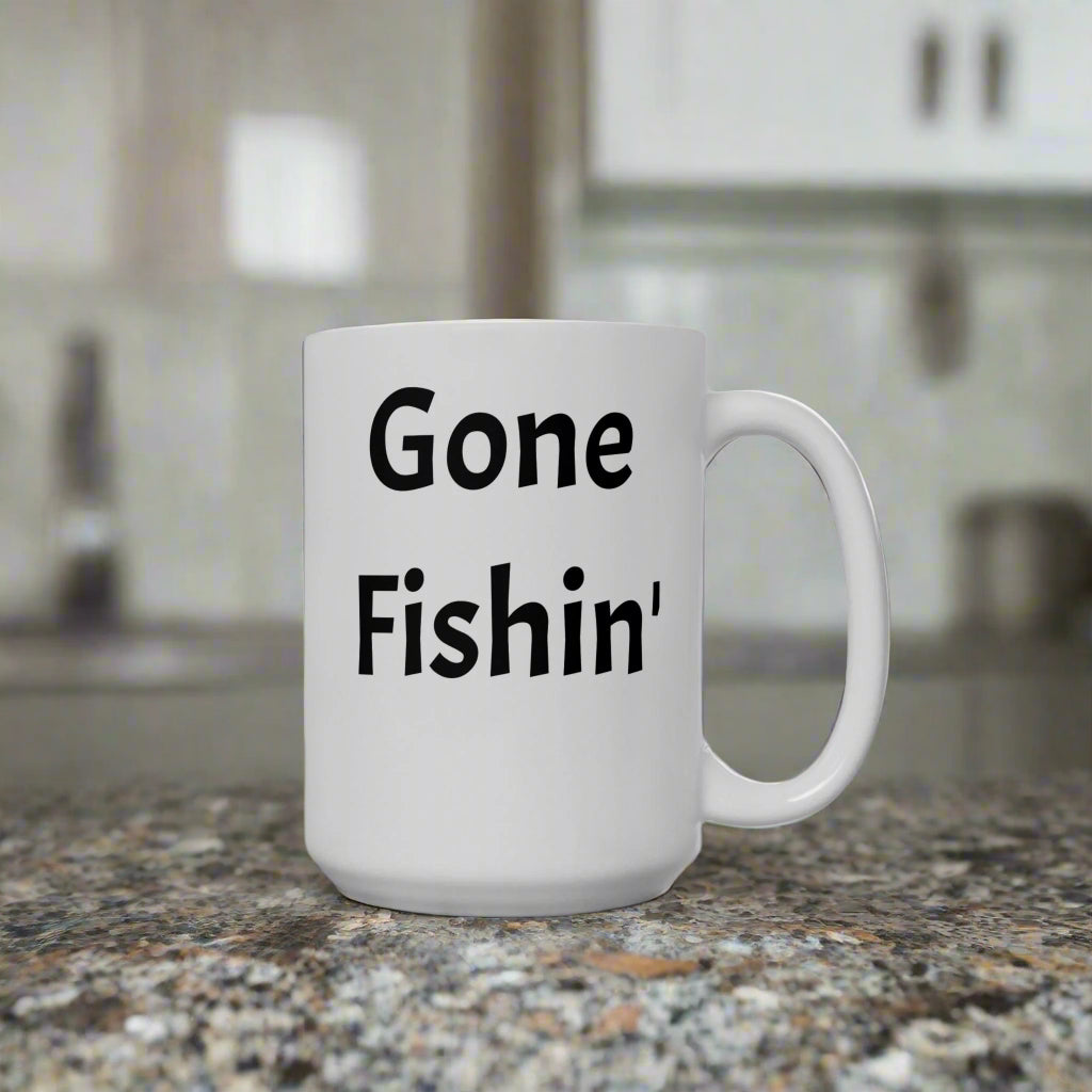 Gone Fishin' Ceramic Mug