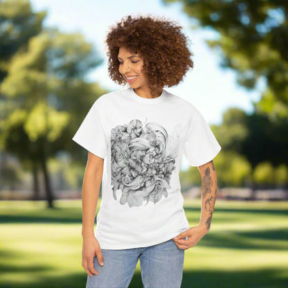 Unique Artistic Floral Unisex Heavy Cotton Tee