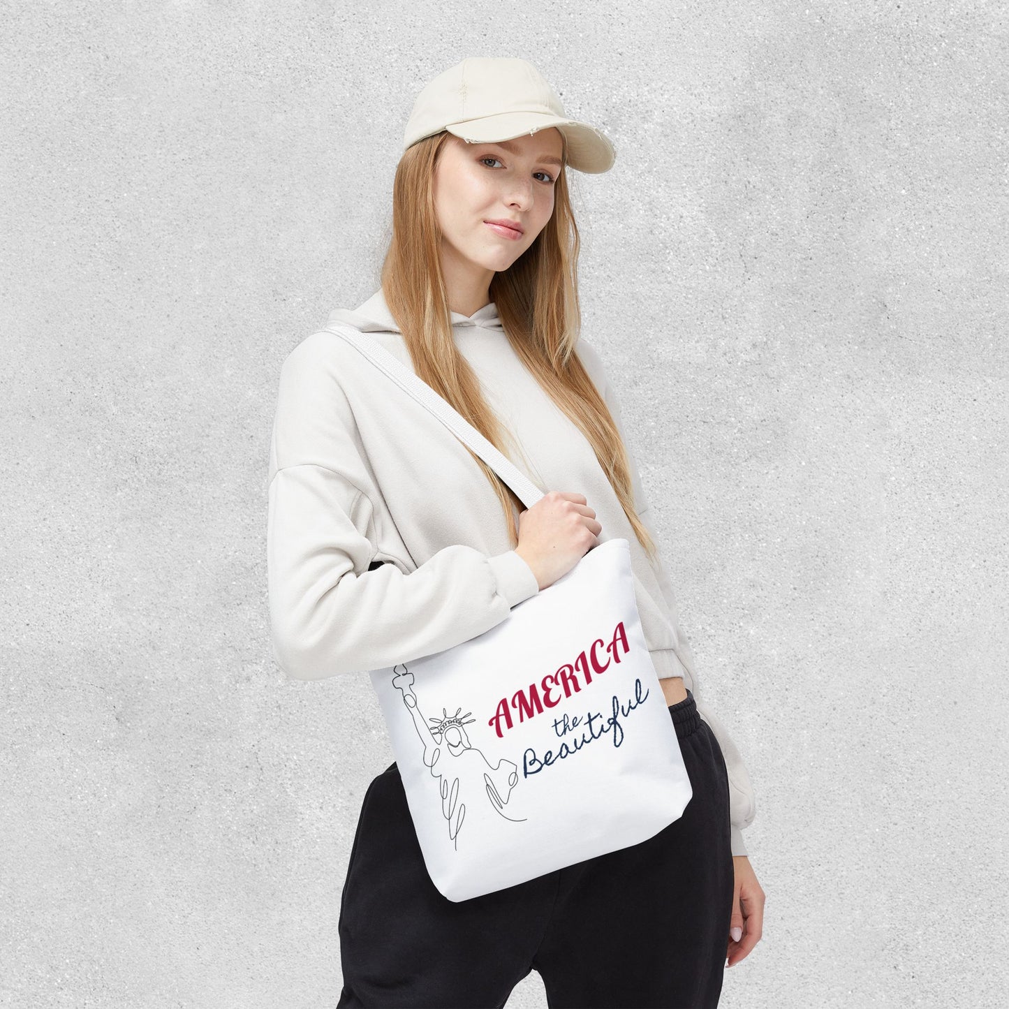 America the Beautiful Patriotic Tote Bag