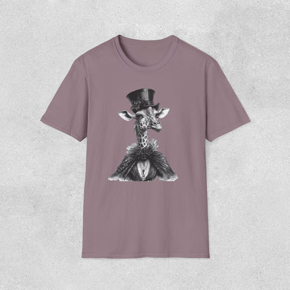 Vintage Giraffe Gentleman Softstyle T-Shirt
