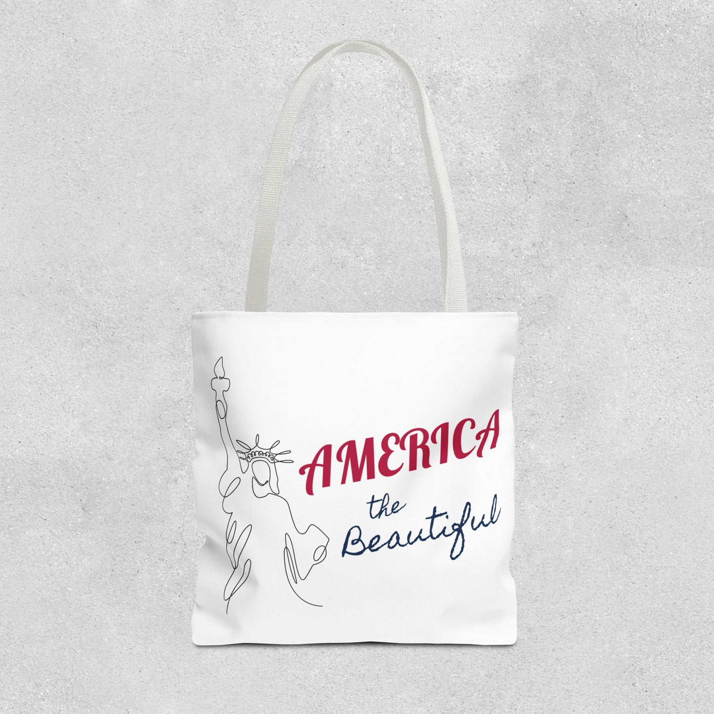 America the Beautiful Patriotic Tote Bag