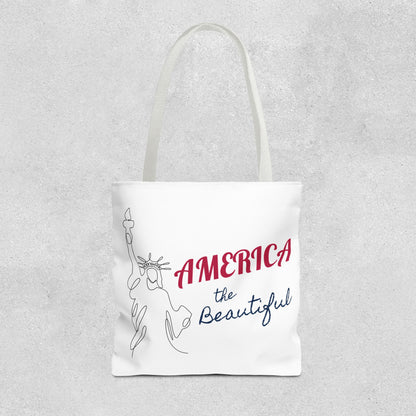 America the Beautiful Patriotic Tote Bag