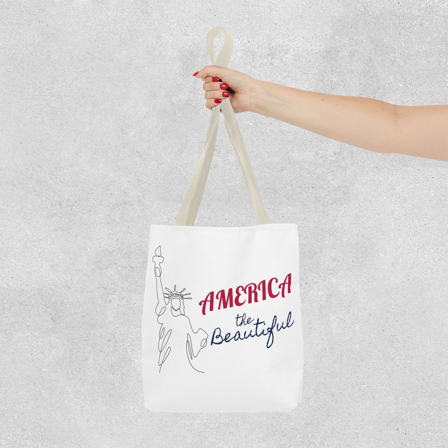 America the Beautiful Patriotic Tote Bag
