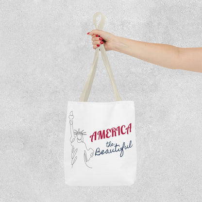 America the Beautiful Patriotic Tote Bag