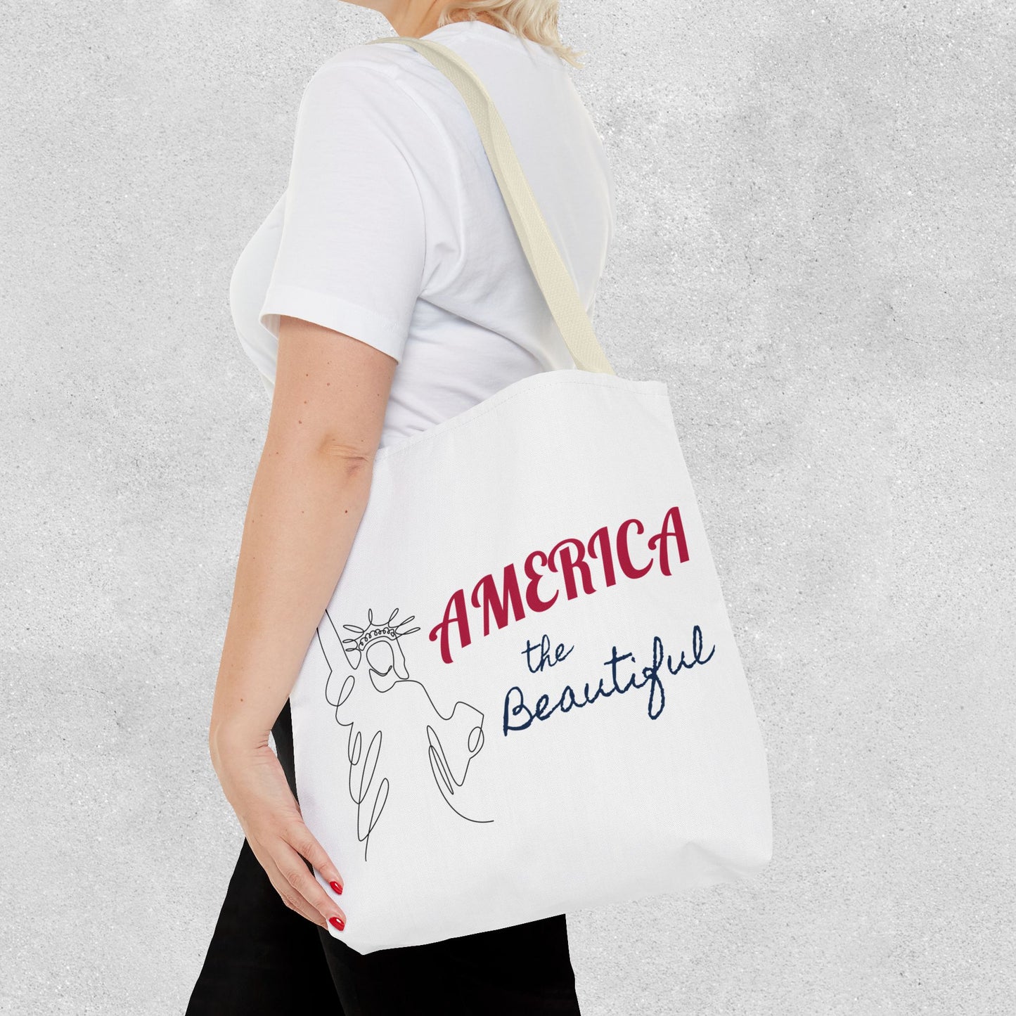 America the Beautiful Patriotic Tote Bag