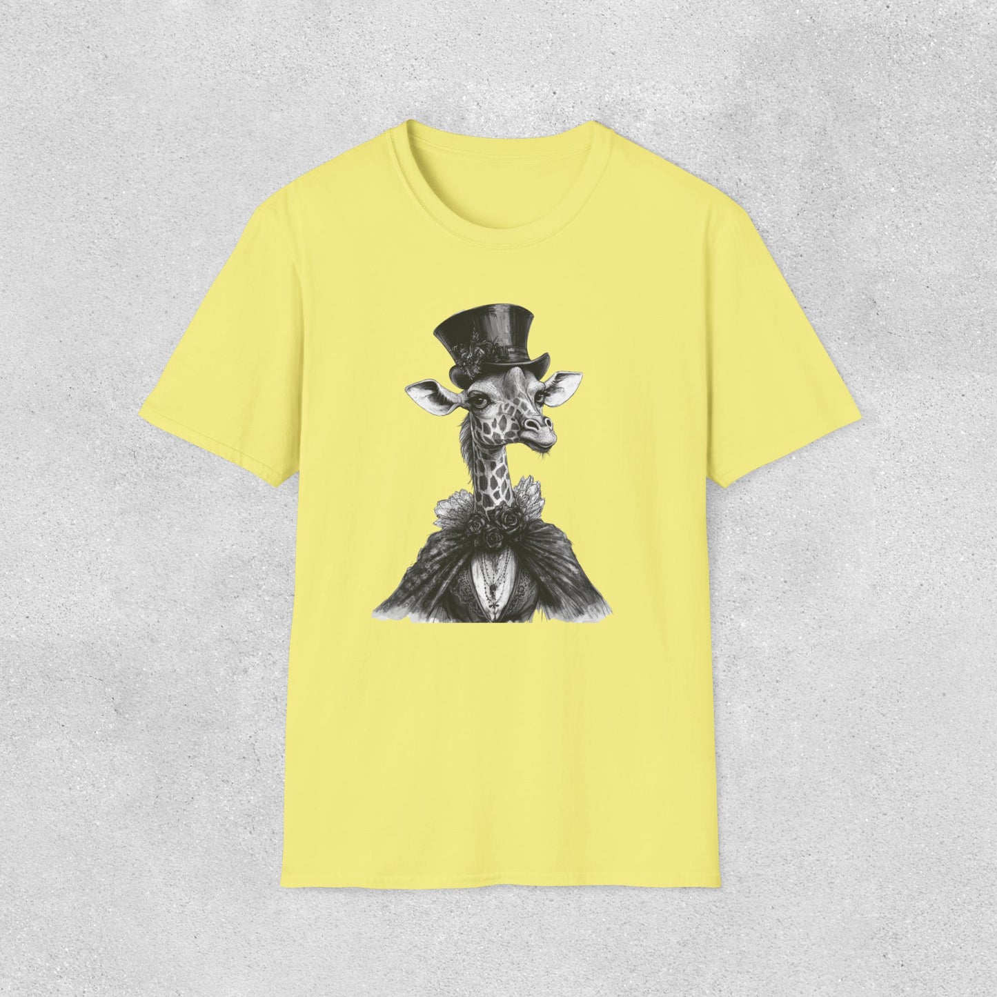 Vintage Giraffe Gentleman Softstyle T-Shirt