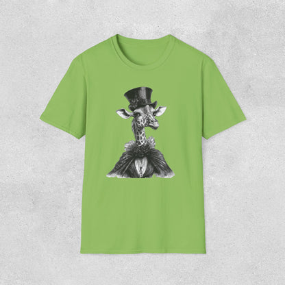 Vintage Giraffe Gentleman Softstyle T-Shirt