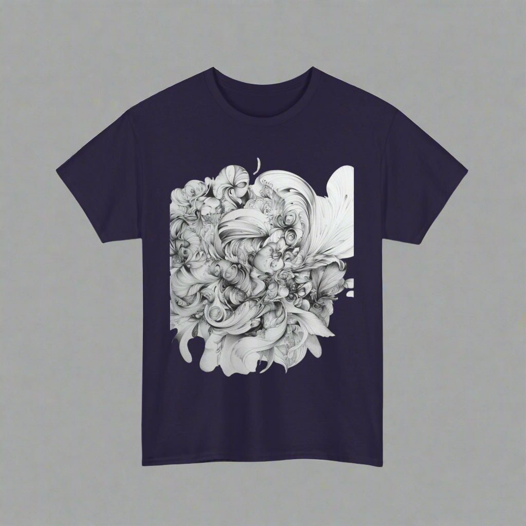 Unique Artistic Floral Unisex Heavy Cotton Tee